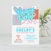 Invitation Filles de la fête du pyjama de Preppy (Debout devant)