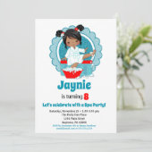 Invitation Filles de la fête Spa afro-américaine anniversaire (Debout devant)