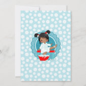 Invitation Filles de la fête Spa afro-américaine anniversaire (Dos)