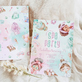 Invitation Filles de la fête spa Glam fête d'anniversaire