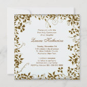 Invitation Filles de la perle blanche d'or Première Sainte Co (Dos)