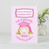 Invitation Filles de l'enseignement préscolaire / Fête de fin (Debout devant)