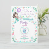 Invitation Filles de partie de sirène d'invitations (Debout devant)