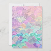 Invitation Filles de sirène fête d'anniversaire Parties scint (Dos)