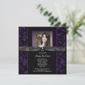 Invitation Filles Dégradé Violet et Noir (Debout devant)