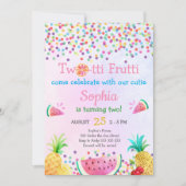 Invitation Filles Deux-Tti Frutti 2e Anniversaire Tropical Cu (Devant)