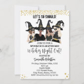 Invitation Filles d'Halloween Soirée Sortir de sorcières (Devant)