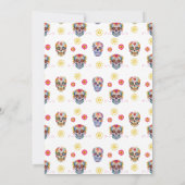 Invitation Filles Dia de los Muertos Crâne fête d'anniversair (Dos)