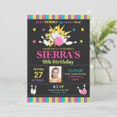 Invitation Filles d'invitations de fête d'anniversaire de (Debout devant)