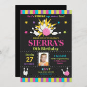 Invitation Filles d'invitations de fête d'anniversaire de (Devant / Derrière)