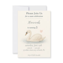 Fille's Elegant cygne princesse anniversaire