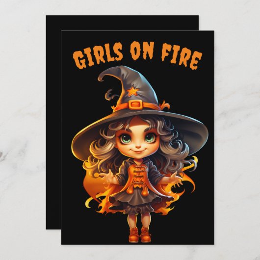 Invitation Filles en feu (Devant / Derrière)