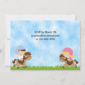 Invitation Filles et garçons de la fête du Poney mignonne Ann (Dos)