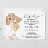 Invitation Filles Faisons la fête par piscine avant de faire  (Devant)