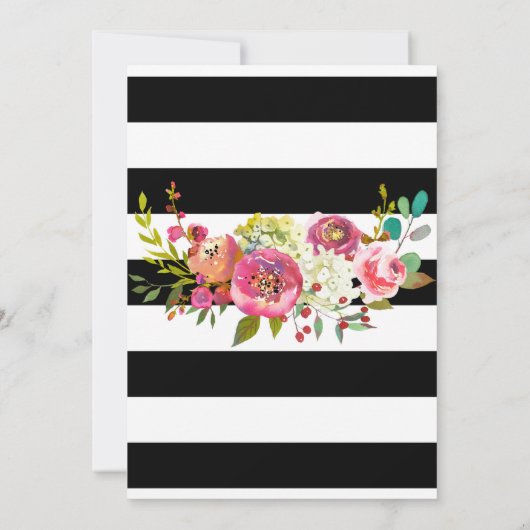 Invitation Fille's Fall Floral Four & Fabuleux 4e anniversair (Dos)