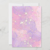 Invitation Filles Fée Premier anniversaire Pink Enchanted For (Dos)