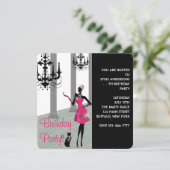 Invitation Filles Femmes N'Importe Quel Numéro Fête d'anniver (Debout devant)