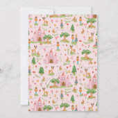 Invitation Filles Fille Pink Fairytale Princesse Anniversaire (Dos)