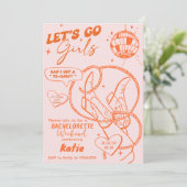 Invitation Filles Filles Fille Disco Bachelorette Week-end (Debout devant)