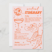 Invitation Filles Filles Fille Disco Bachelorette Week-end (Dos)