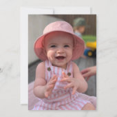 Invitation Filles Fleurs Roses et Vides 1er Anniversaire Phot (Dos)