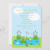 Invitation Filles Froggie Pond 5x7 (Devant)
