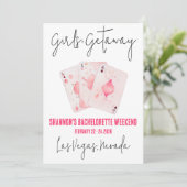 Invitation Filles' Getaway, Casino Bachelorette Weekend Party (Debout devant)