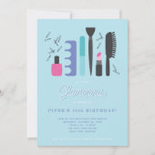 Invitation Filles glamour fête d'anniversaire (Devant)