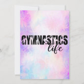 Invitation Filles Gymnastique Personnalisable Anniversaire (Dos)