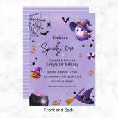 Invitation Filles Halloween Fantôme Éffrayant Anniversaire N'