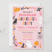 Invitation Filles Halloween Spooktacular Anniversaire (Devant)