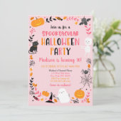 Invitation Filles Halloween Spooktacular Anniversaire (Debout devant)