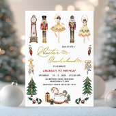 Invitation Filles Hiver Onederland Nutcracker 1er anniversair