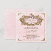 Invitation Filles Il était une fois Princesse Fête d'annivers (Devant / Derrière)