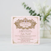 Invitation Filles Il était une fois Princesse Fête d'annivers (Debout devant)