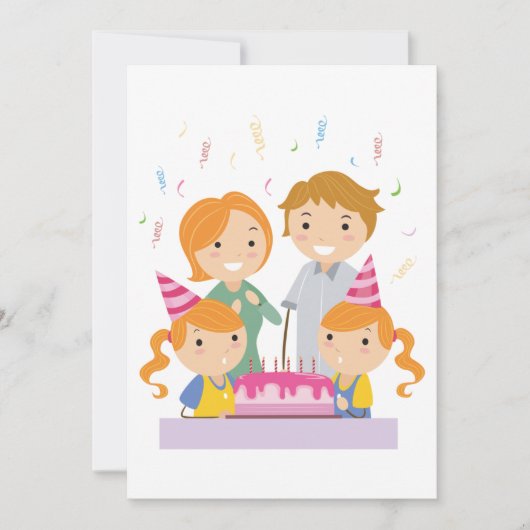 Invitation Filles jumelles (Devant)