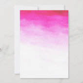 Invitation Filles jumelles baby shower aquarelle (Dos)