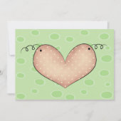 Invitation Filles jumelles deux pois dans l'invitation de (Dos)