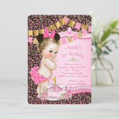 Invitation Filles Leopard 1er anniversaire (Debout devant)