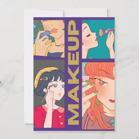 INVITATION FILLES MAKEUP (Devant)