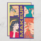 INVITATION FILLES MAKEUP (Devant / Derrière)
