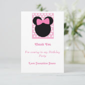 Invitation Filles Merci rose (Debout devant)