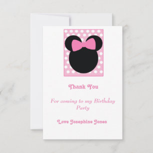 Invitation Filles Merci rose