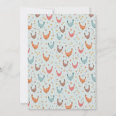 Invitation Filles mignonne rose moderne Baby shower de poulet (Dos)