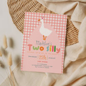 Invitation Filles mignonnes "Deux sots" 2e Oie d'anniversaire