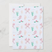 Invitation Filles mignonnes rose Kawaii Axolotl 8e anniversai (Dos)