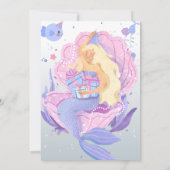 Invitation Filles mignonnes sous la mer Sirène 6e anniversair (Dos)