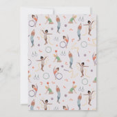 Invitation Filles Moderne Purple Gymnastique Anniversaire de  (Dos)