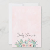Invitation Filles modernes Floral Cactus Fiesta Baby shower (Dos)