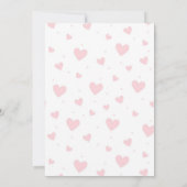 Invitation Filles modifiables Coquette Rose Bow Premier anniv (Dos)